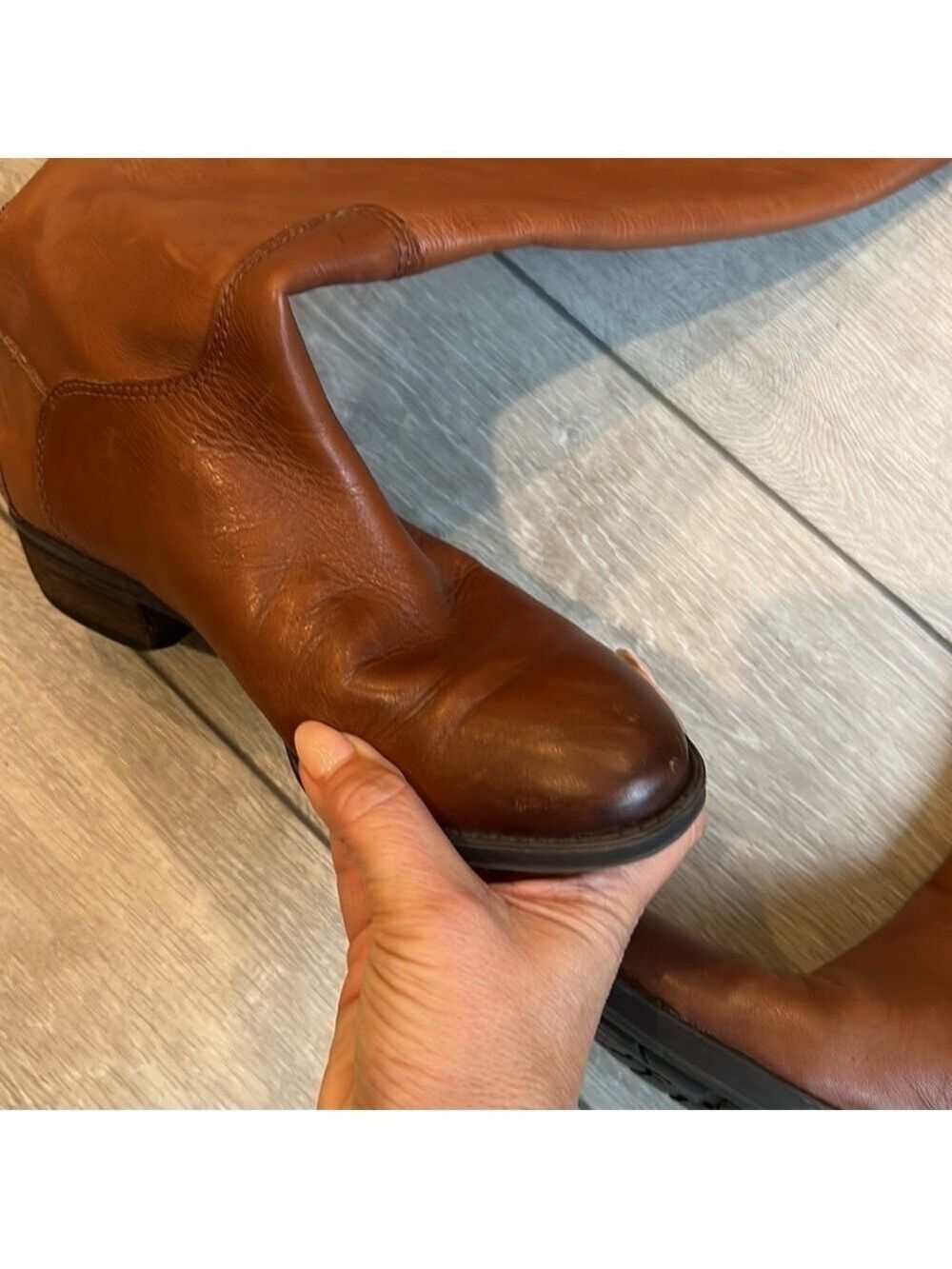 Sam Edelman penny wide soft camel leather riding boots size 5 - Picture 8 of 11